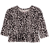2pc Leopard Ruffle Straight Ruffle Set