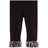 2pc Leopard Ruffle Straight Ruffle Set