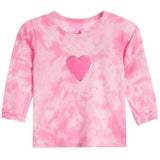 2pc Heart Ruffle Tie Dye Legging Set