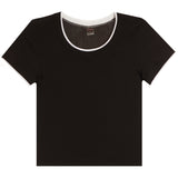Short Sleeve Layered Rib Tee