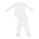 Dainty Buds and Bows Stripe 2pc Long Sleeve Lounge Set - Denny's
