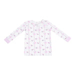 Dainty Buds and Bows Stripe 2pc Long Sleeve Lounge Set - Denny's