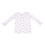 Dainty Buds and Bows Stripe 2pc Long Sleeve Lounge Set - Denny's