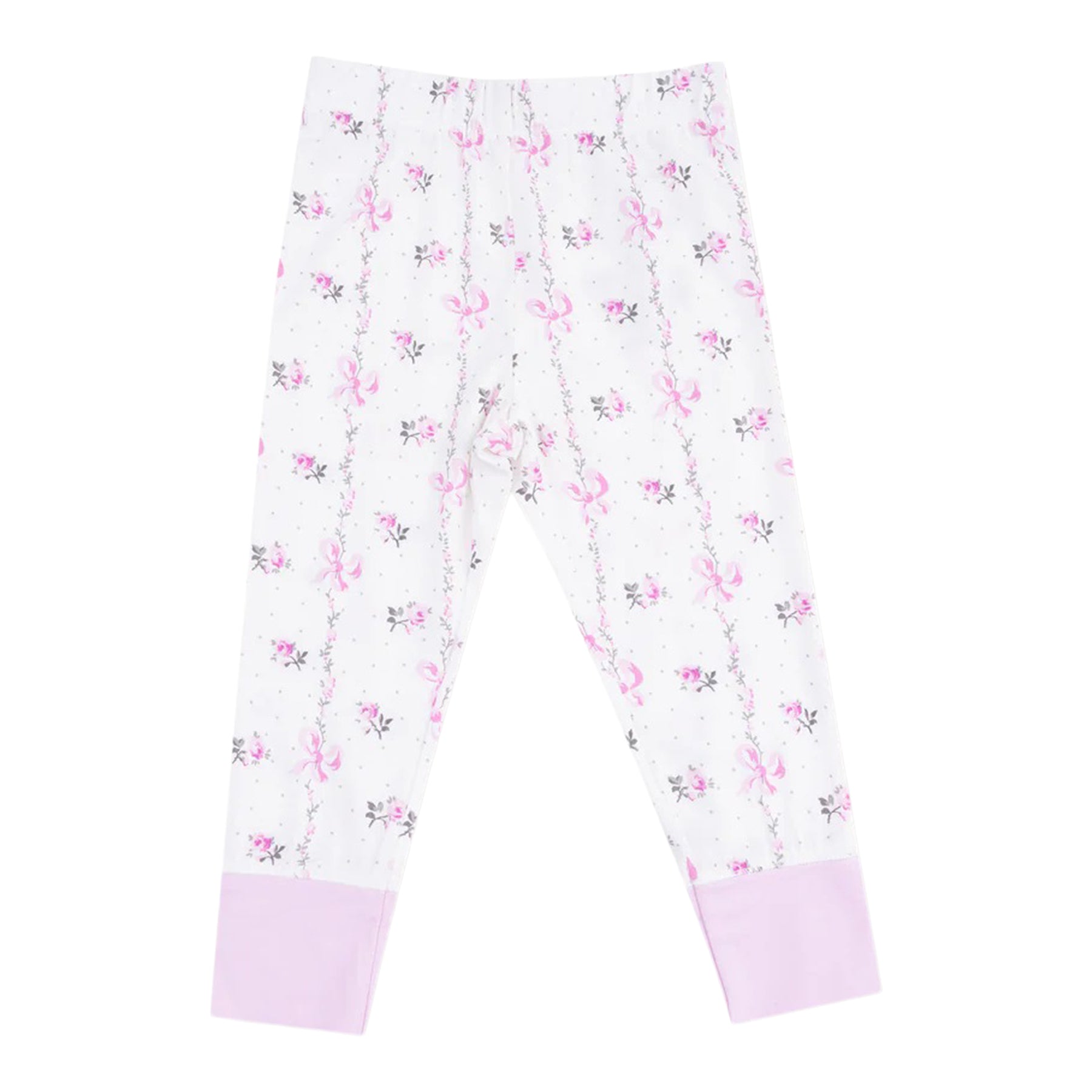 Dainty Buds and Bows Stripe 2pc Long Sleeve Lounge Set - Denny's