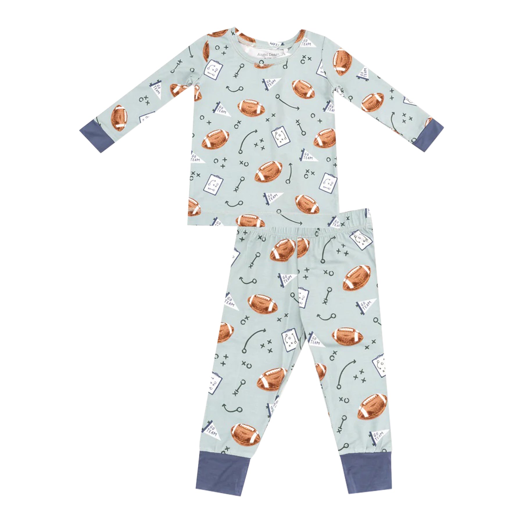 Touchdown Time Grey Mist 2pc Long Sleeve Lounge Set - Denny's