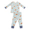Touchdown Time Grey Mist 2pc Long Sleeve Lounge Set - Denny's