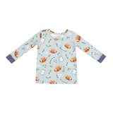 Touchdown Time Grey Mist 2pc Long Sleeve Lounge Set - Denny's