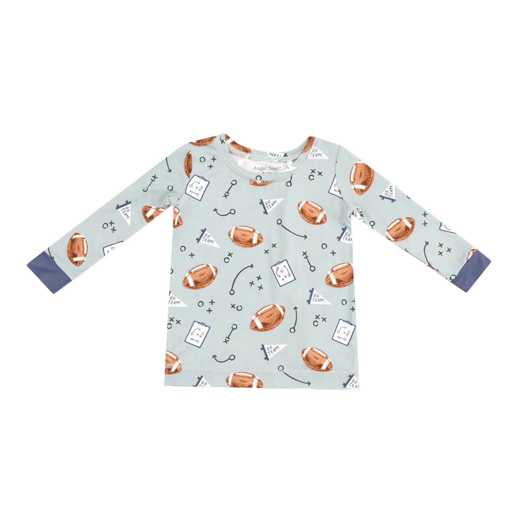 Touchdown Time Grey Mist 2pc Long Sleeve Lounge Set - Denny's