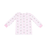 2pc Bella Rose Stripe Loungewear Set