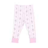 2pc Bella Rose Stripe Loungewear Set