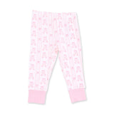2pc Ballet Shoe Ribbon Stripe Long Sleeve Loungewear Set