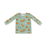 2pc Footballs Playing Football Long Sleeve Loungewear Set