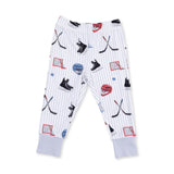 2pc Hockey Stripe Long Sleeve Loungewear Set