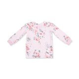 2pc Painterly Rose Bouquets Long Sleeve Loungewear Set