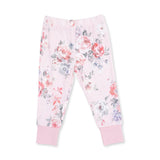 2pc Painterly Rose Bouquets Long Sleeve Loungewear Set