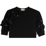 Rhinestone Bow Long Sleeve Top - Denny's