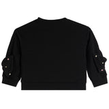 Rhinestone Bow Long Sleeve Top - Denny's