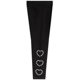 Legging With Three Pearl Hearts - Denny's