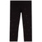 Black leggings with scattered small multicolored rhinestone studs, shown flat against a white background.