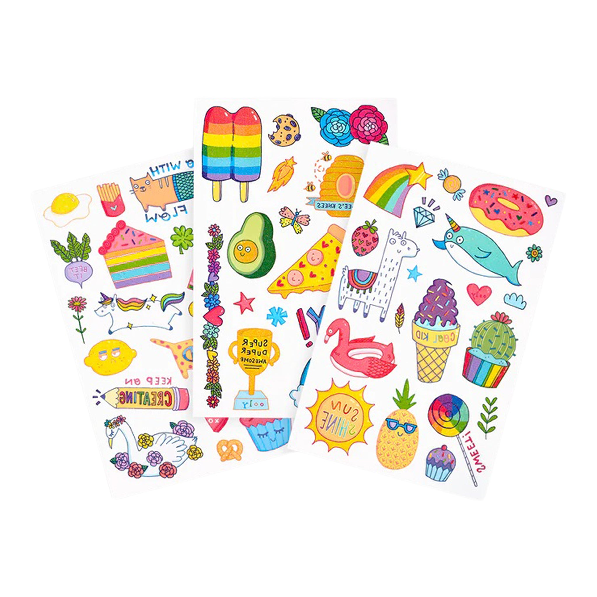Tattoo Palooza Temporary Tattoo: Cute Doodle World - Denny's