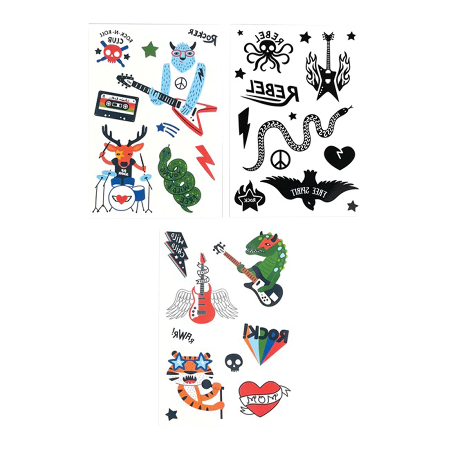Tattoo Palooza Temporary Tattoo: I Wanna Rock - Denny's