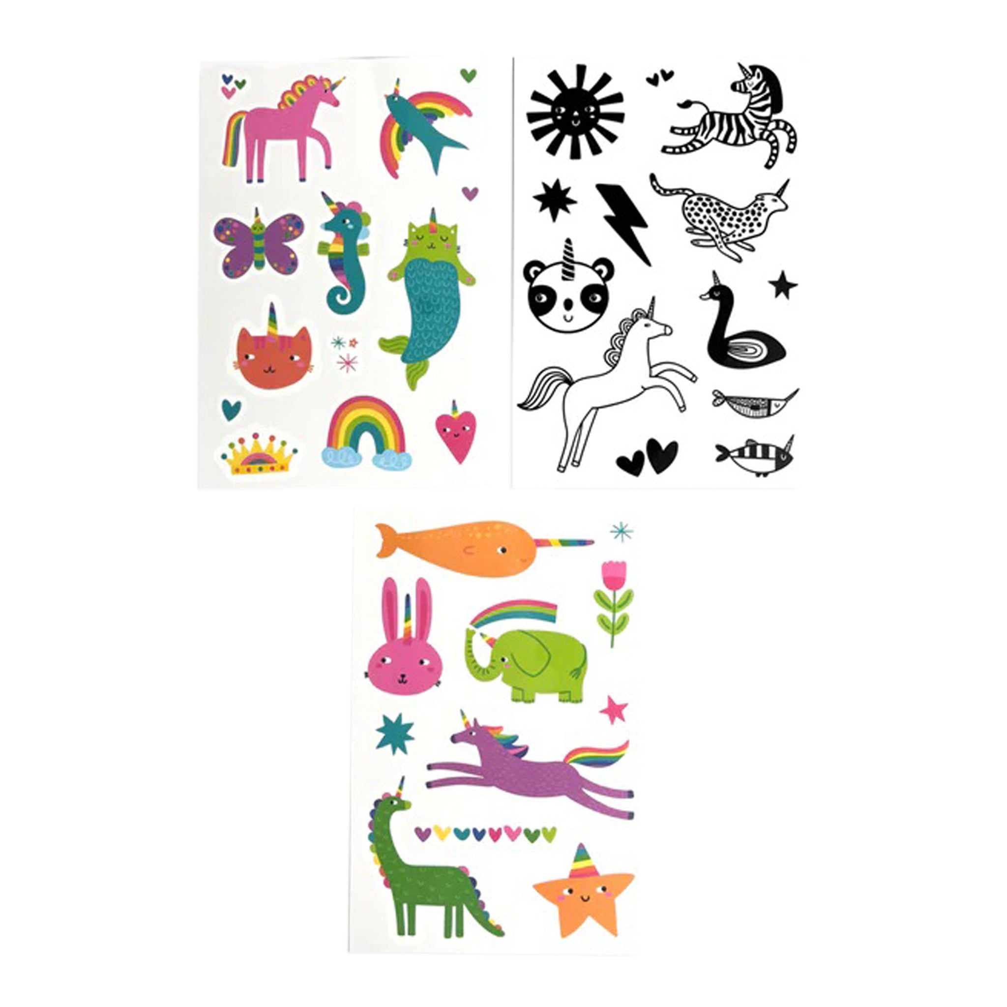Tattoo Palooza Temporary Tattoo: Unicorn Party - Denny's