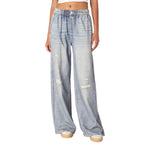 Deep Dive Wide Leg Printed Pant - Denny's