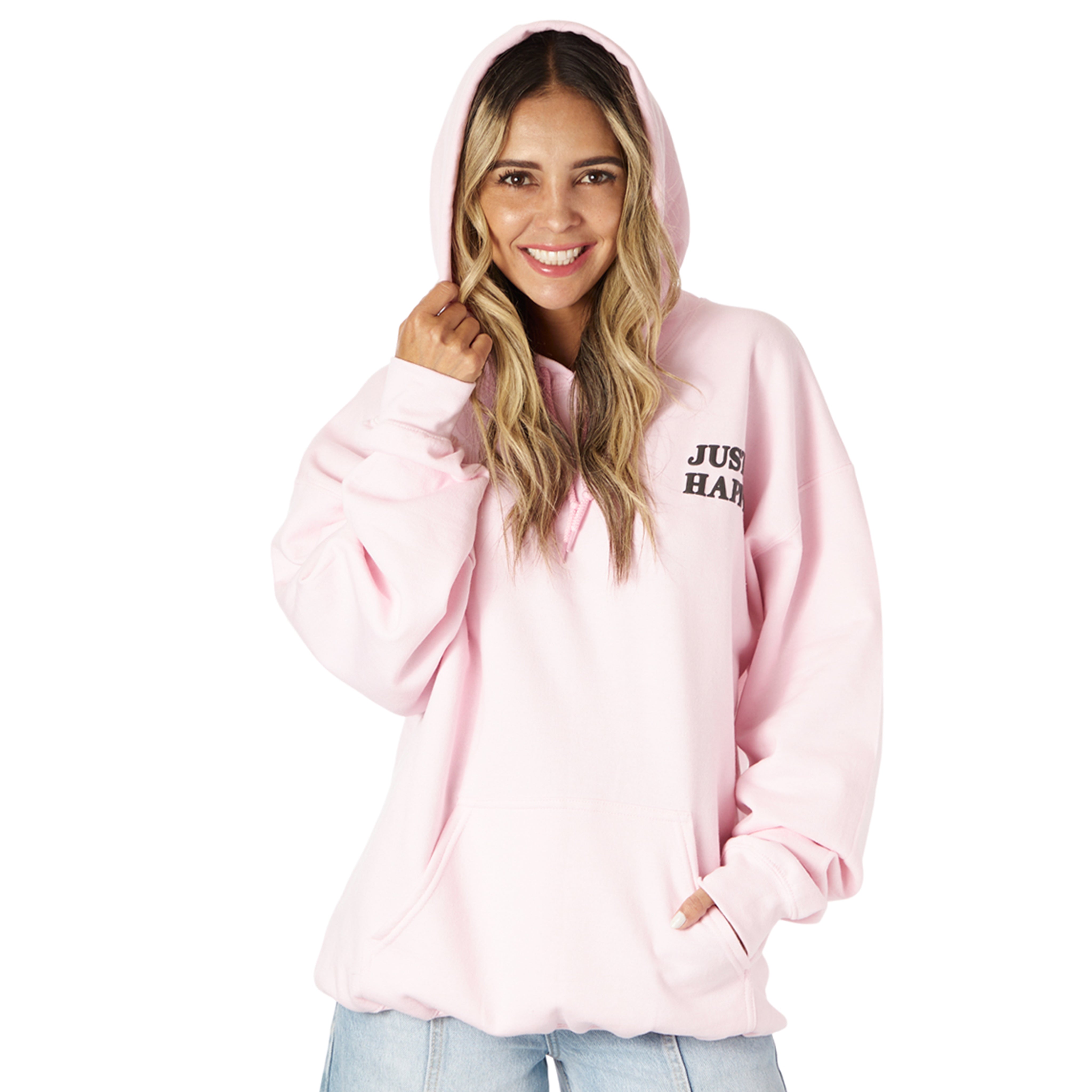 Just Happy To Be Here Puff Hoodie - Denny's