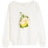 Off Shoulder Lemon Sweatshirt