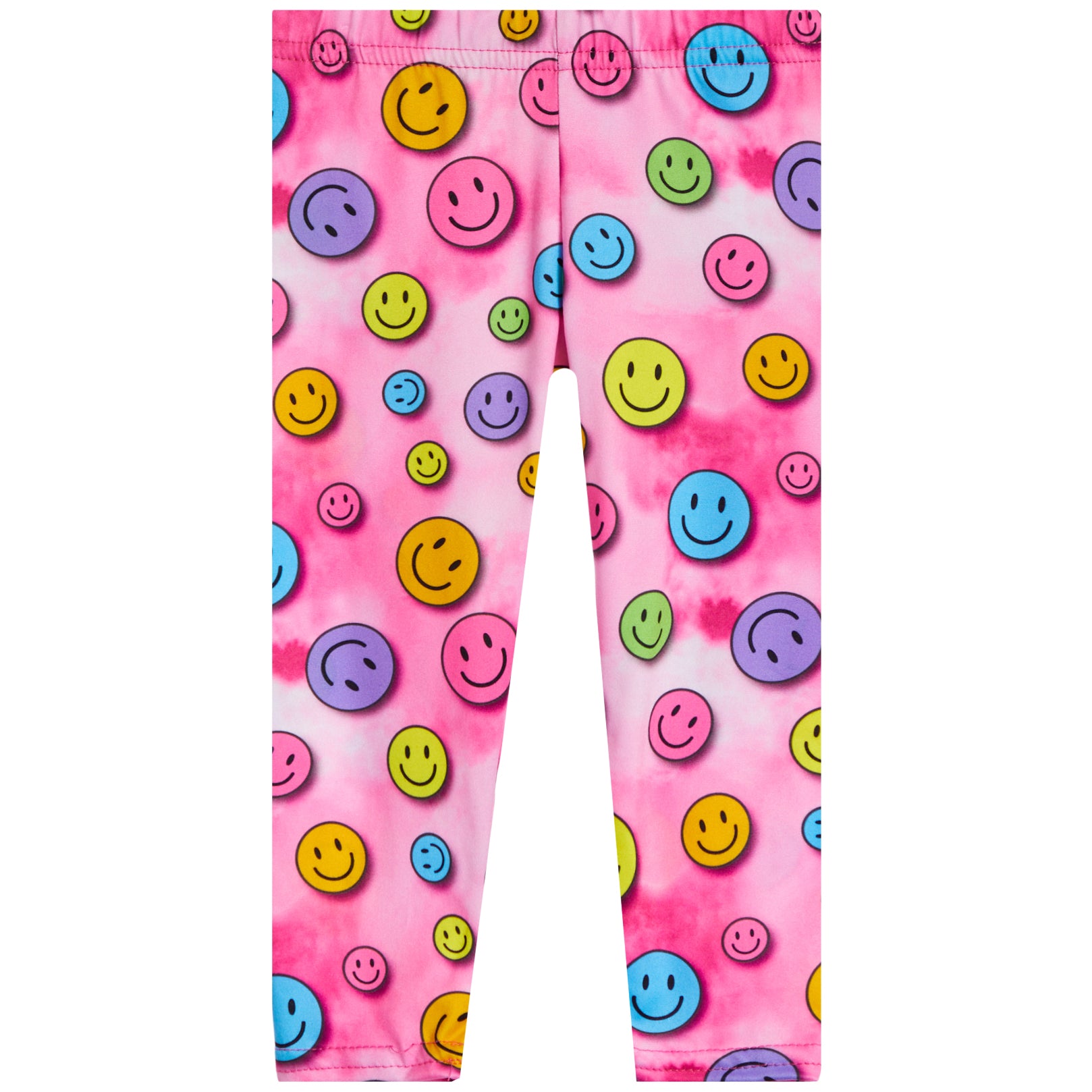 Pink Tie Dye Smiley Legging - Denny's