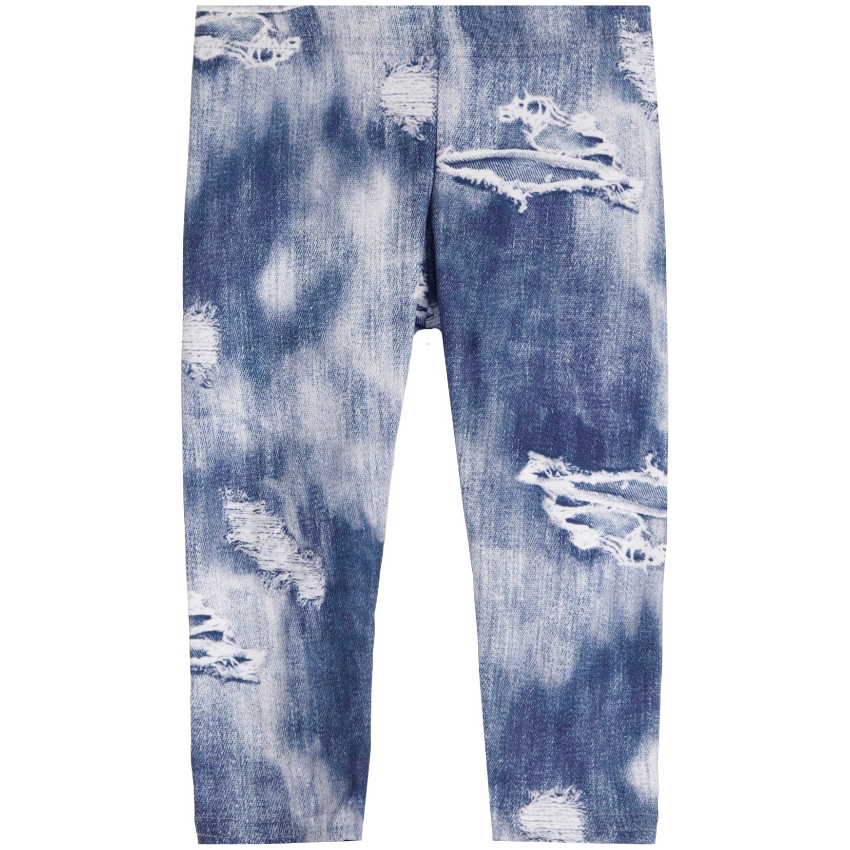 Ripped Denim Print Legging - Denny's