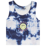 Tie Dye Rib Tank With Happy Camper