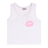 Rib Tank With Pink Lip