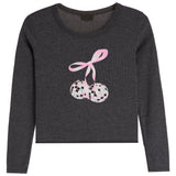 Disco Cherry Long Sleeve Rib Shirt - Denny's