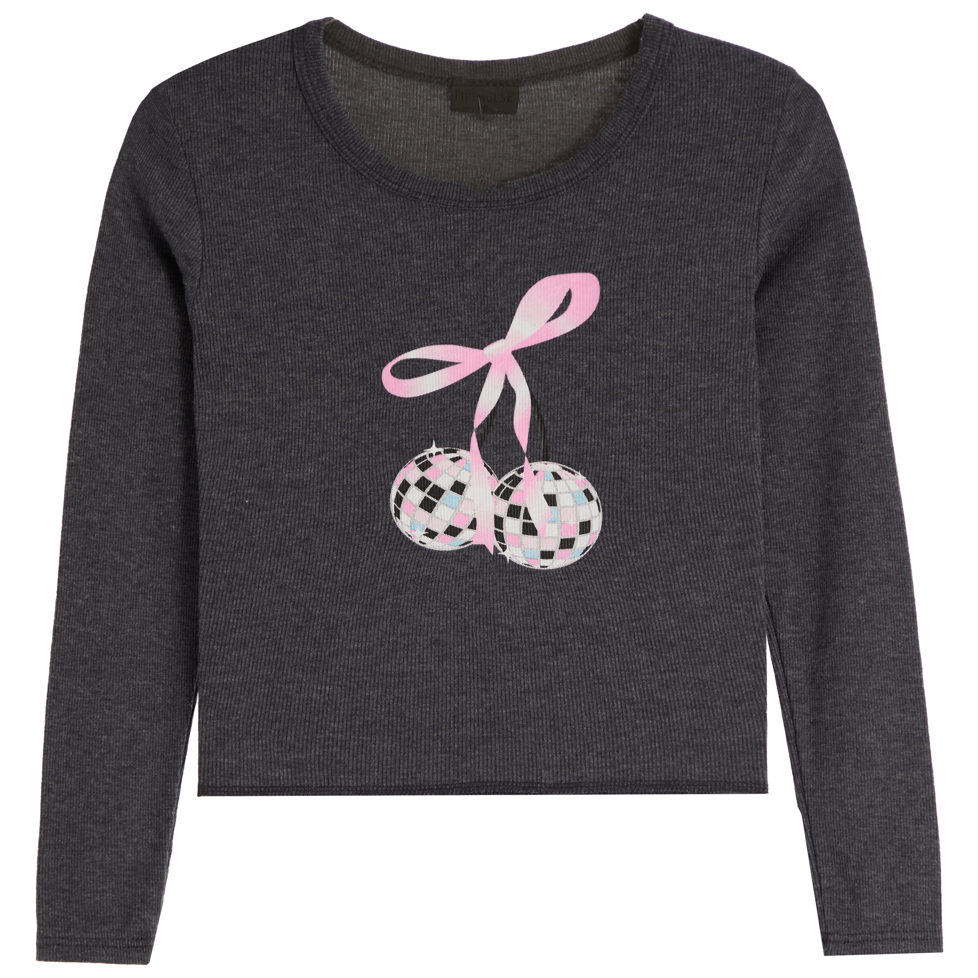 Disco Cherry Long Sleeve Rib Shirt - Denny's