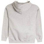 A light gray heathered sweatshirt with a wide folded collar, shown from the back against a plain white background.