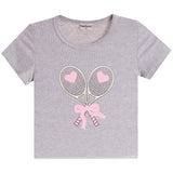 Tennis Heart Rib Tee