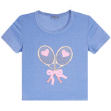 Tennis Heart Rib Tee