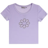 Bandana Flower Short Sleeve Rib Tee