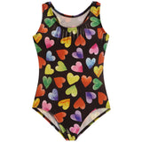 1pc Multi Hearts Lame Swimsuit