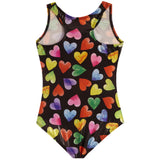 1pc Multi Hearts Lame Swimsuit