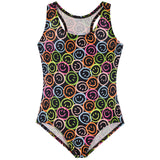 1pc Neon Smiley Swimsuit