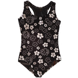 1pc Silver Flowers Lame Swimsuit