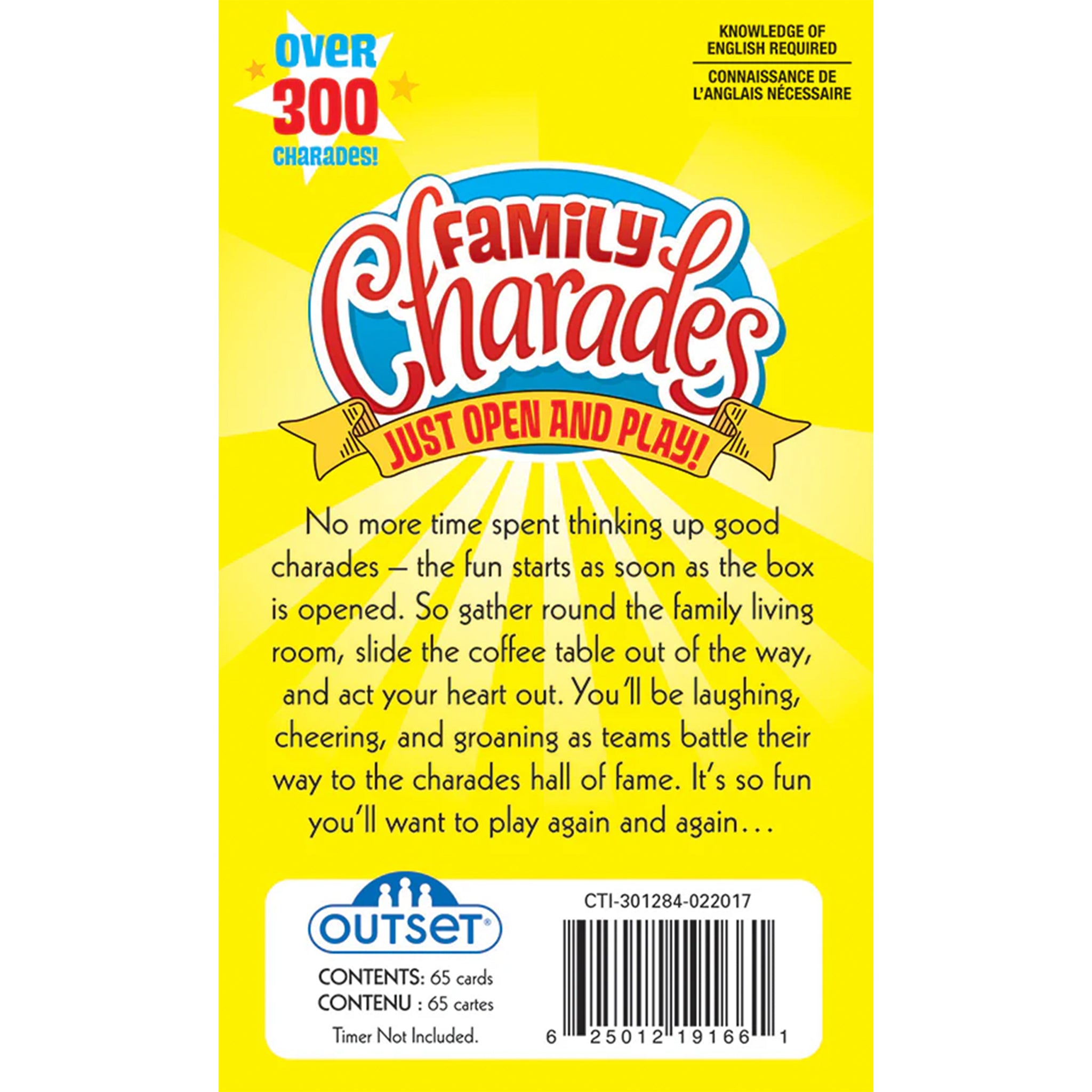 Charades Family Card Game