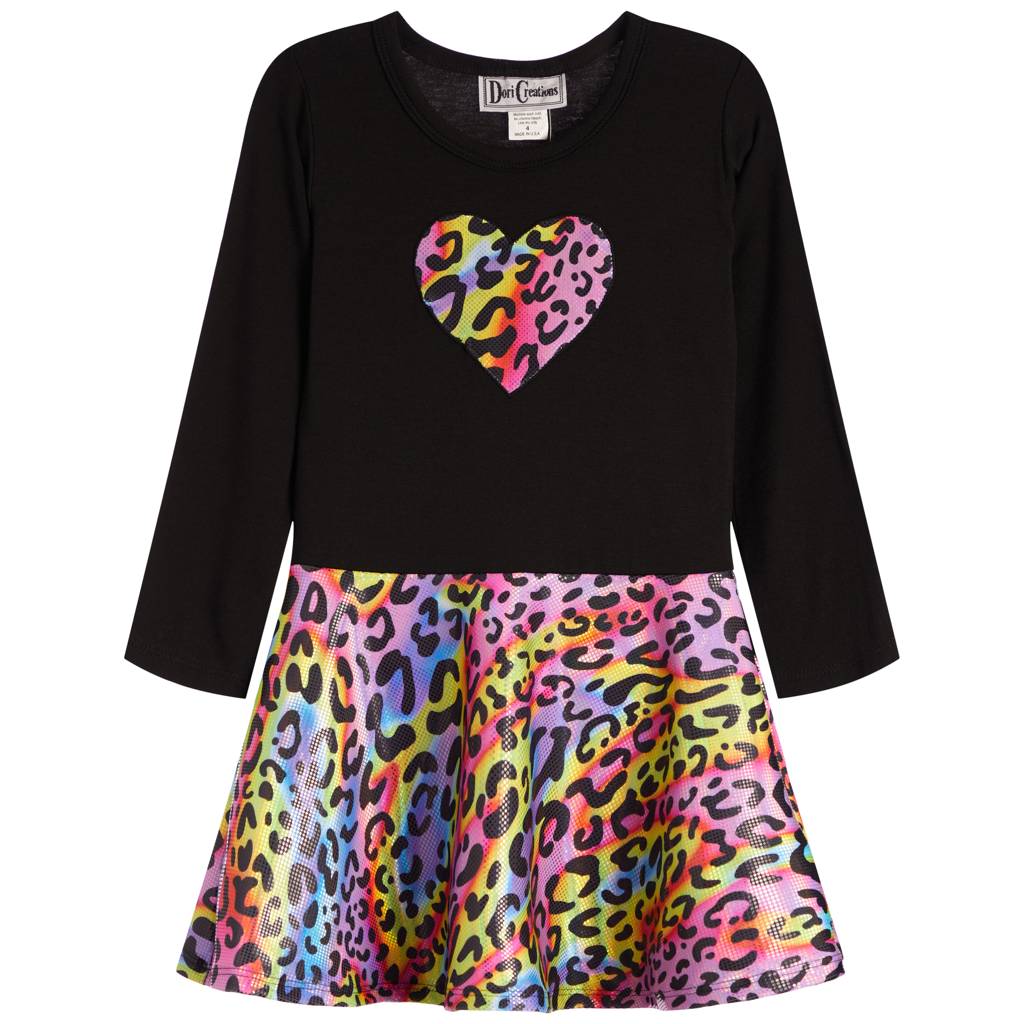 Fabric Heart Lame Bottom Dress - Denny's