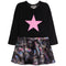 Neon Star Top Pink & Blue Swirl Bottom Dress - Denny's