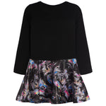 Neon Star Top Pink & Blue Swirl Bottom Dress - Denny's