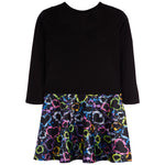 Long Sleeve Dress With Heart Splatter Bottom - Denny's