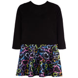 Long Sleeve Dress With Heart Splatter Bottom - Denny's