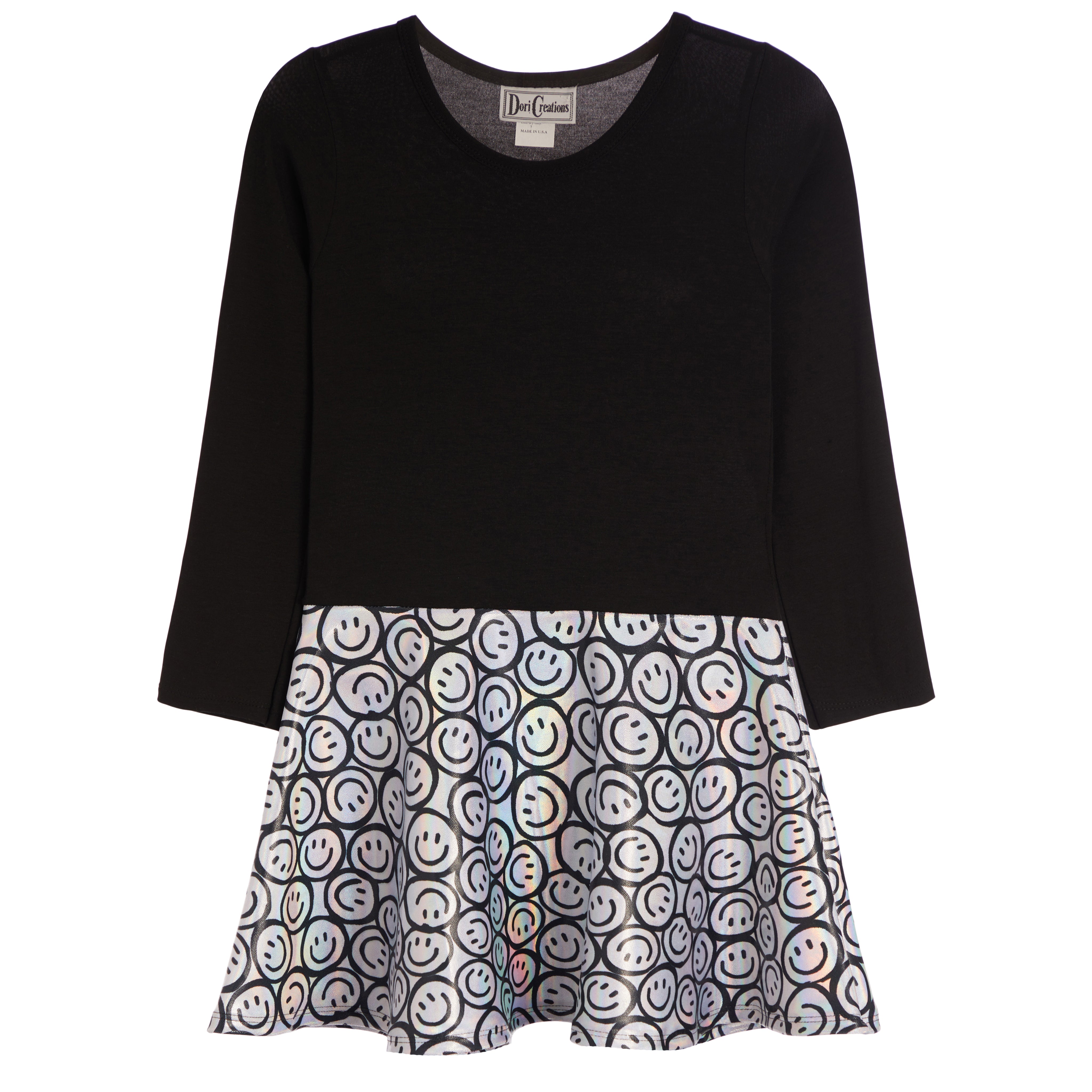 Long Sleeve Smiley Bottom Dress - Denny's